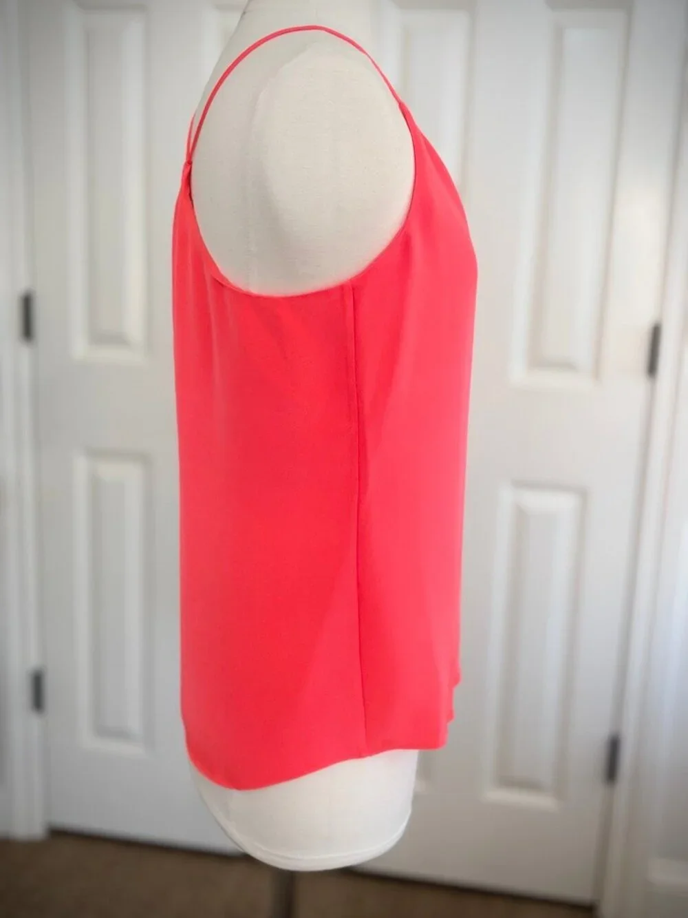 J. Crew Silk Carrie Cami in Bright Watermelon, Size 2